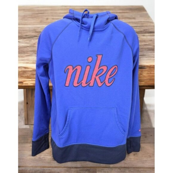 Nike Womens Therma-Fit Hoodie Large Blue - Picture 1 of 7